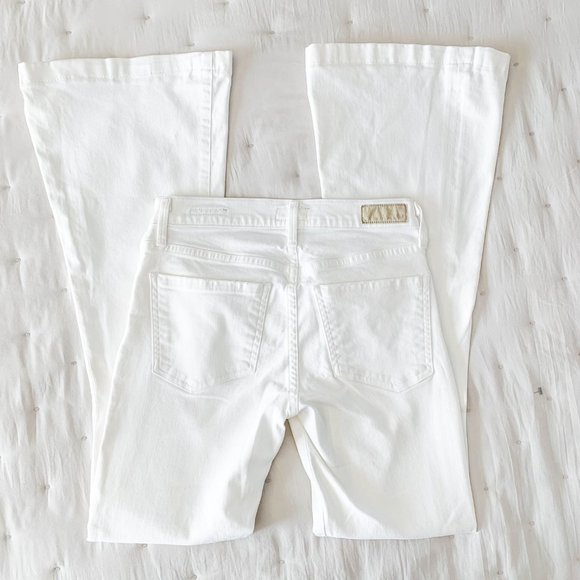 Agolde Madison White Ultra Flare Jeans 25 - Picture 3 of 8